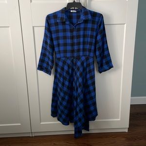 Blue Buffalo plaid shirt dress - size XL